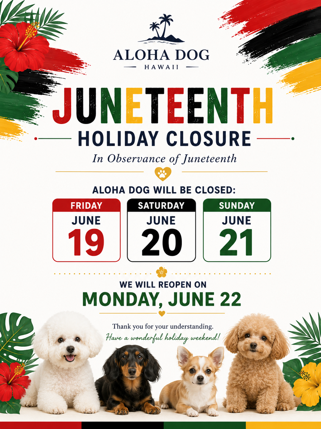 HOLIDAY CLOSURE